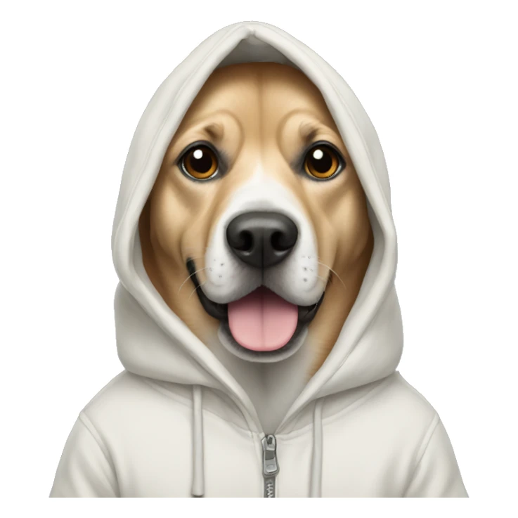 Dog in hoodie sticker