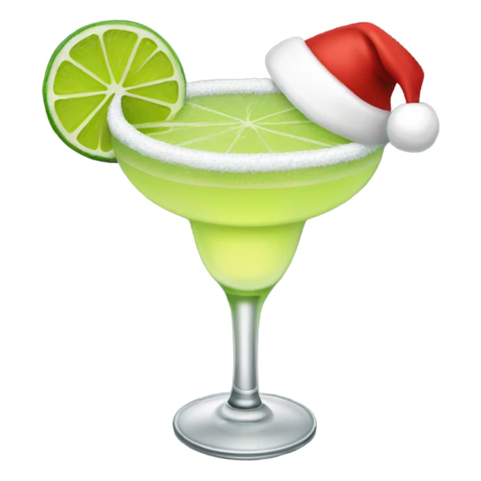 Margarita with Santa hat sticker