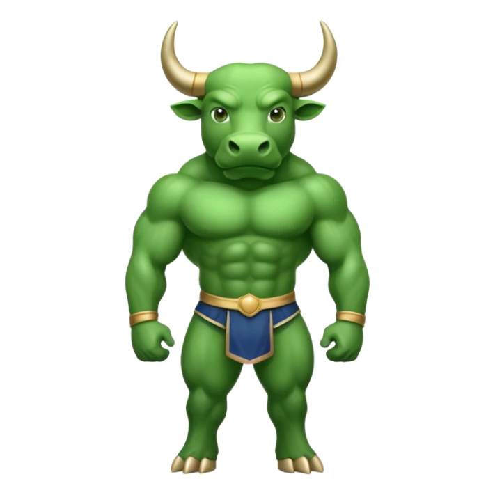 Green bull sticker