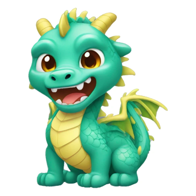 Cute Chinese dragon broken hearted sticker