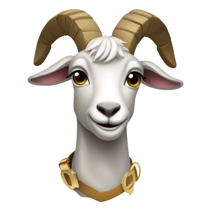 Goat with a championship belt sticker