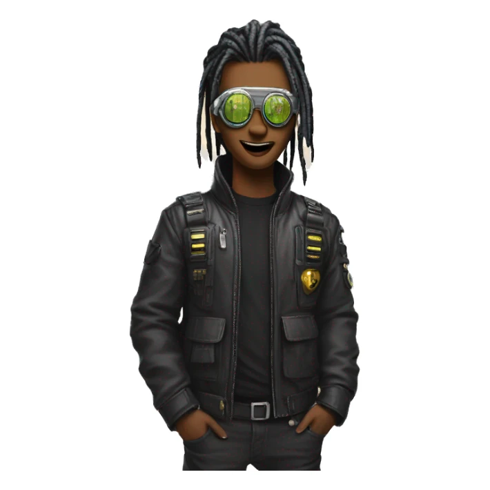 cyber punk with mansion  sticker