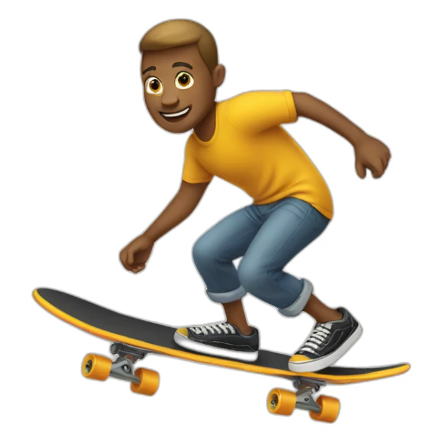 dude surfing on a skate board sticker