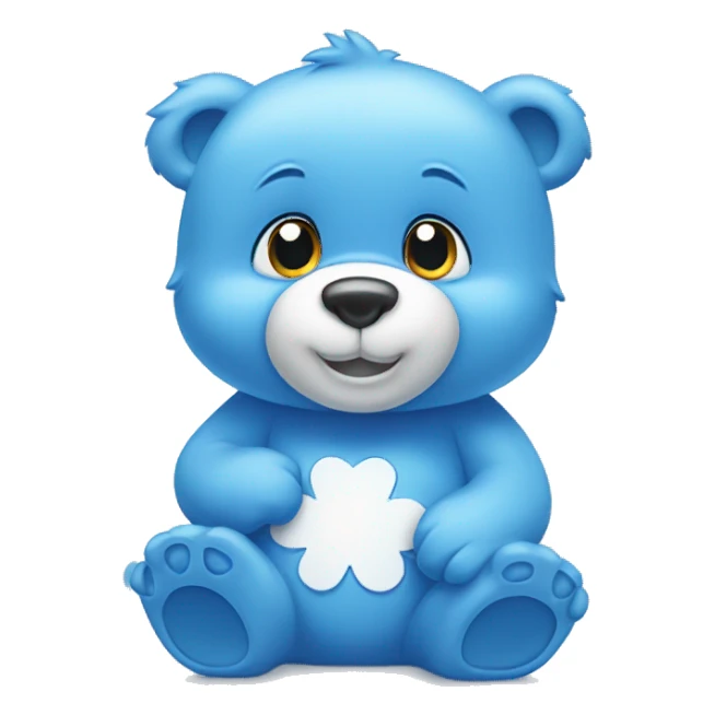 Blue care bear sticker