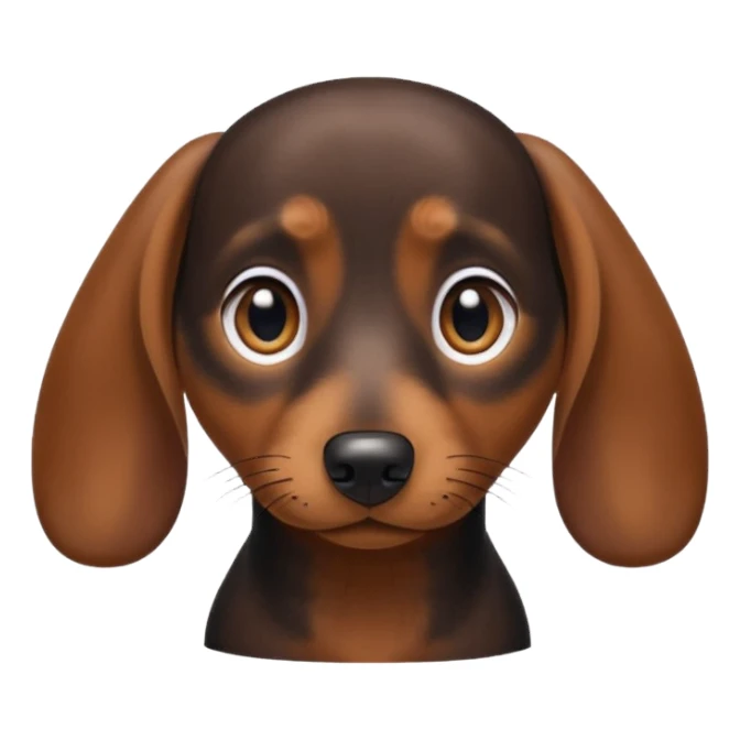 dachshund facing forwards, head and shoulders sticker