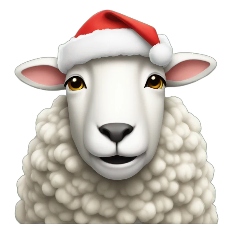 sheep dressed as a santa sticker