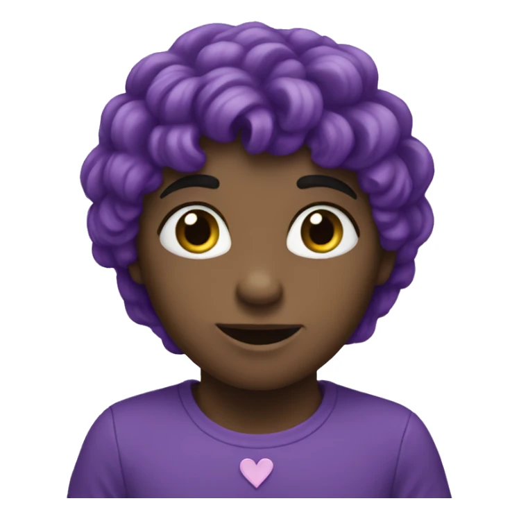 violet heart sticker