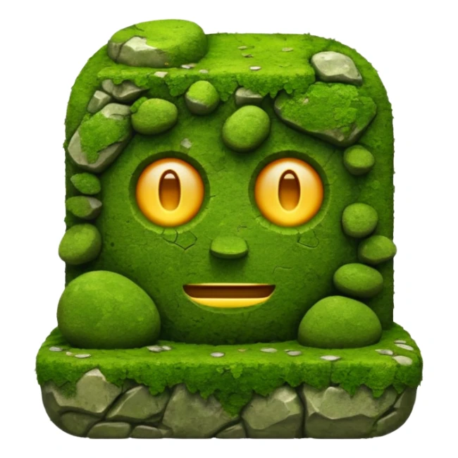 sculpture with moss sticker