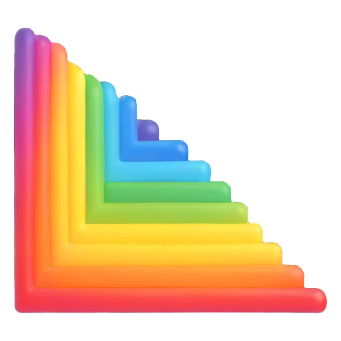 rainbow object sticker