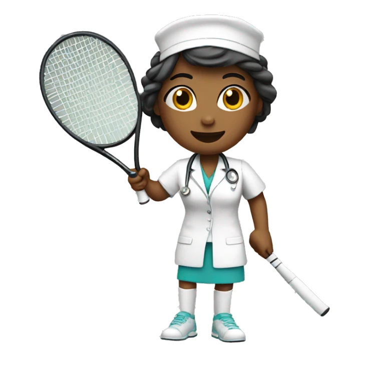 nurse playing tennis sticker