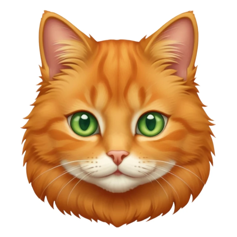 cute orange tabby cat face sticker
