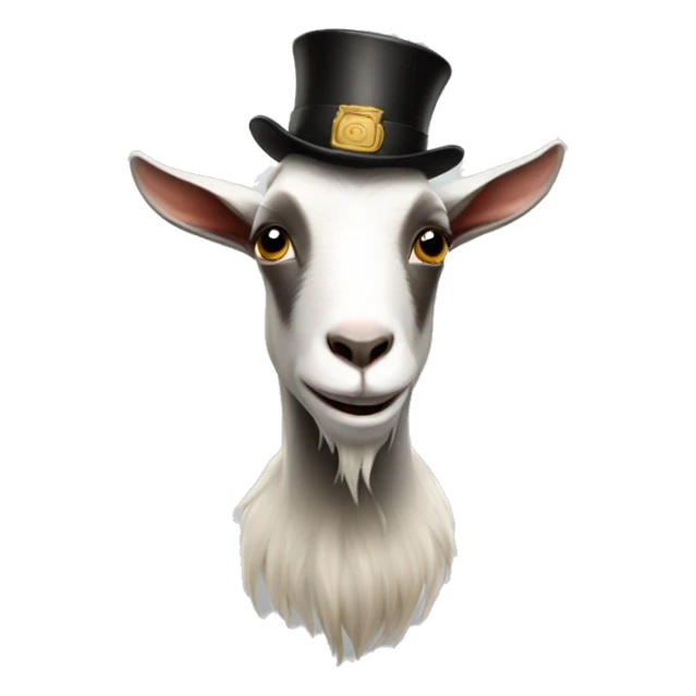 goat with tophat sticker