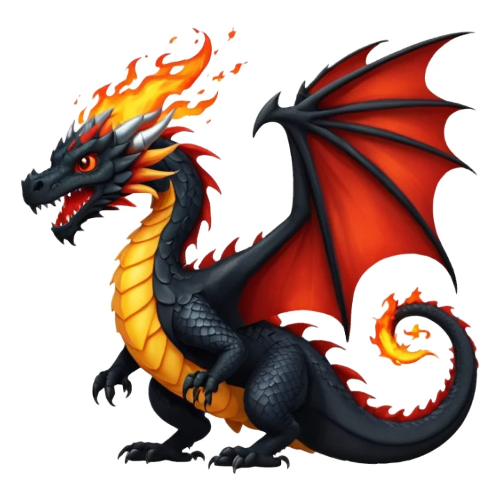 Dragón negro  sticker