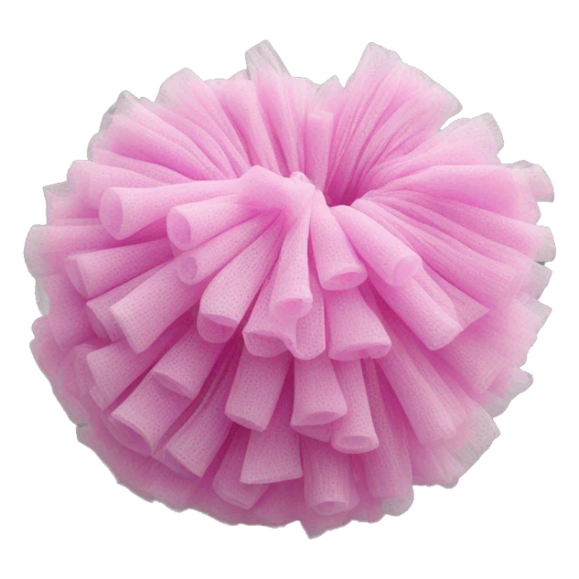 Synthetic mesh loofah sticker
