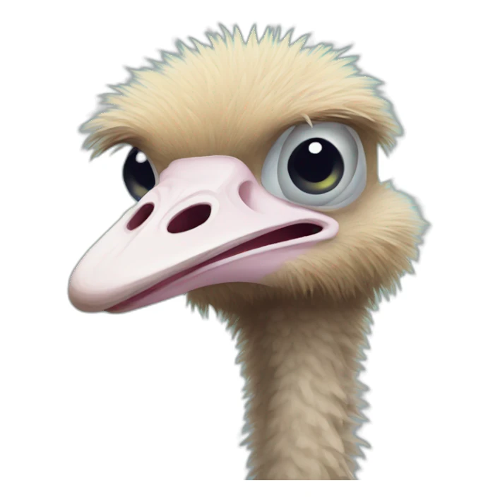 Shy Ostrich sticker