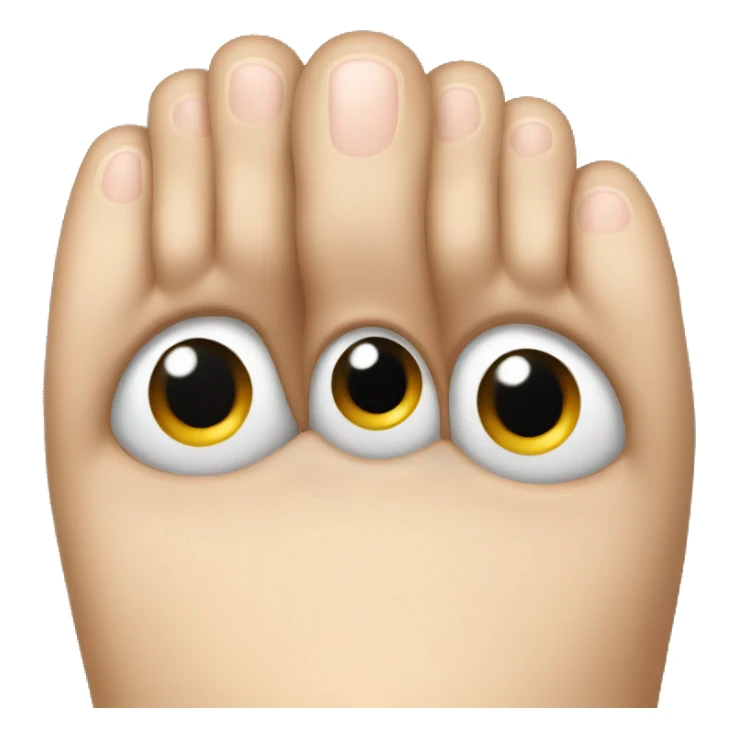 foot with eyes sticker