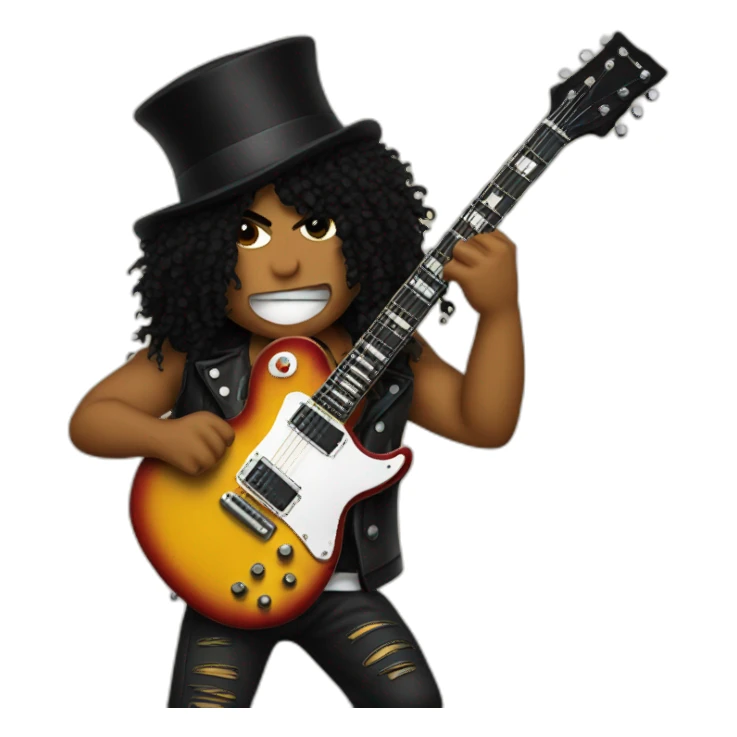 Slash playing guitar sticker