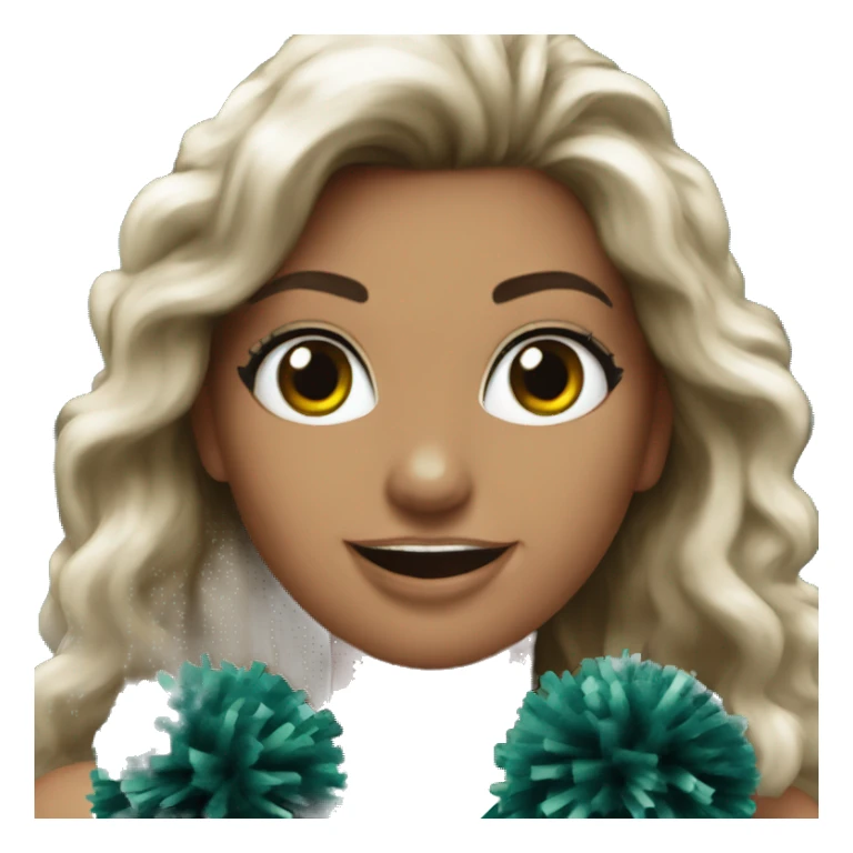 Philadelphia eagles cheerleader with pompoms sticker