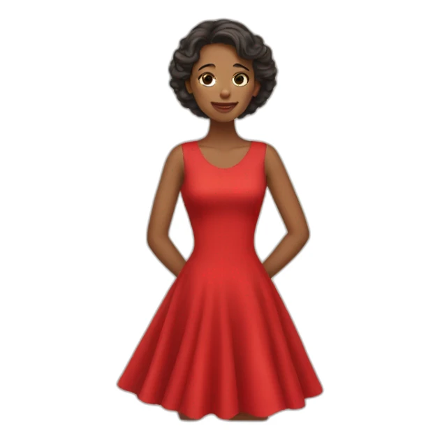 Lady in red Dress  sticker