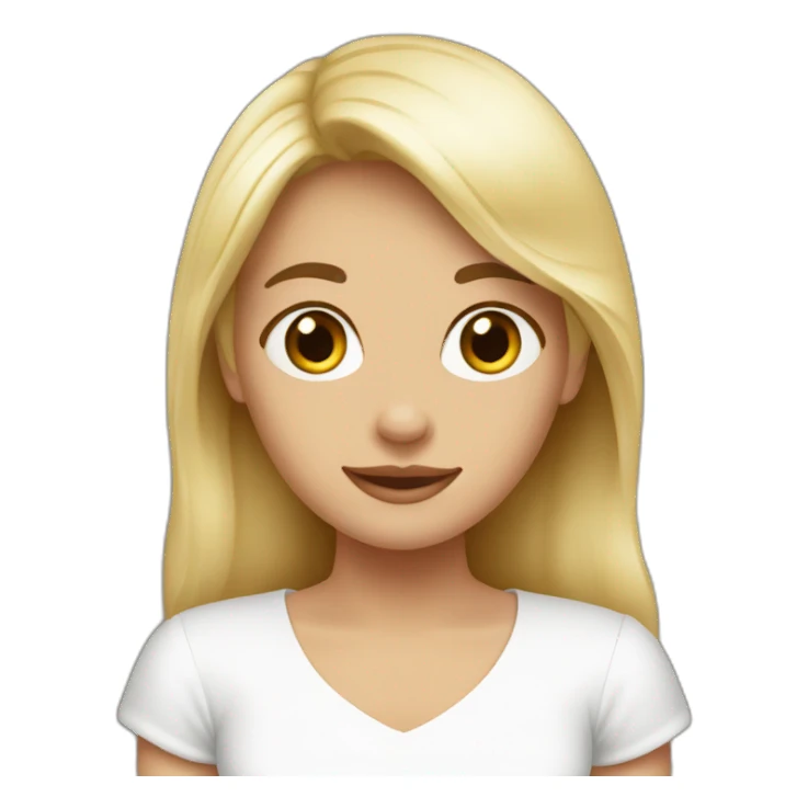 Fille blanche couette marron sticker