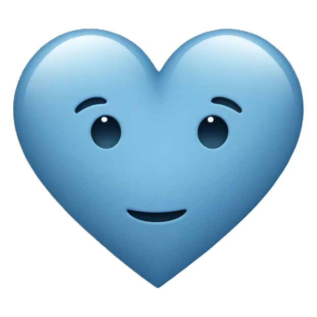 grey blue heart  sticker
