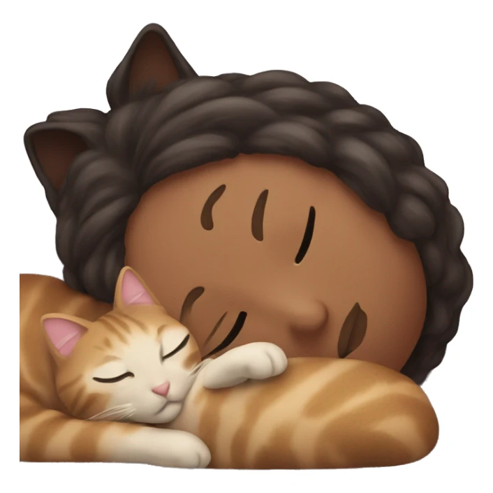 Sleeping with cat sat on head sticker