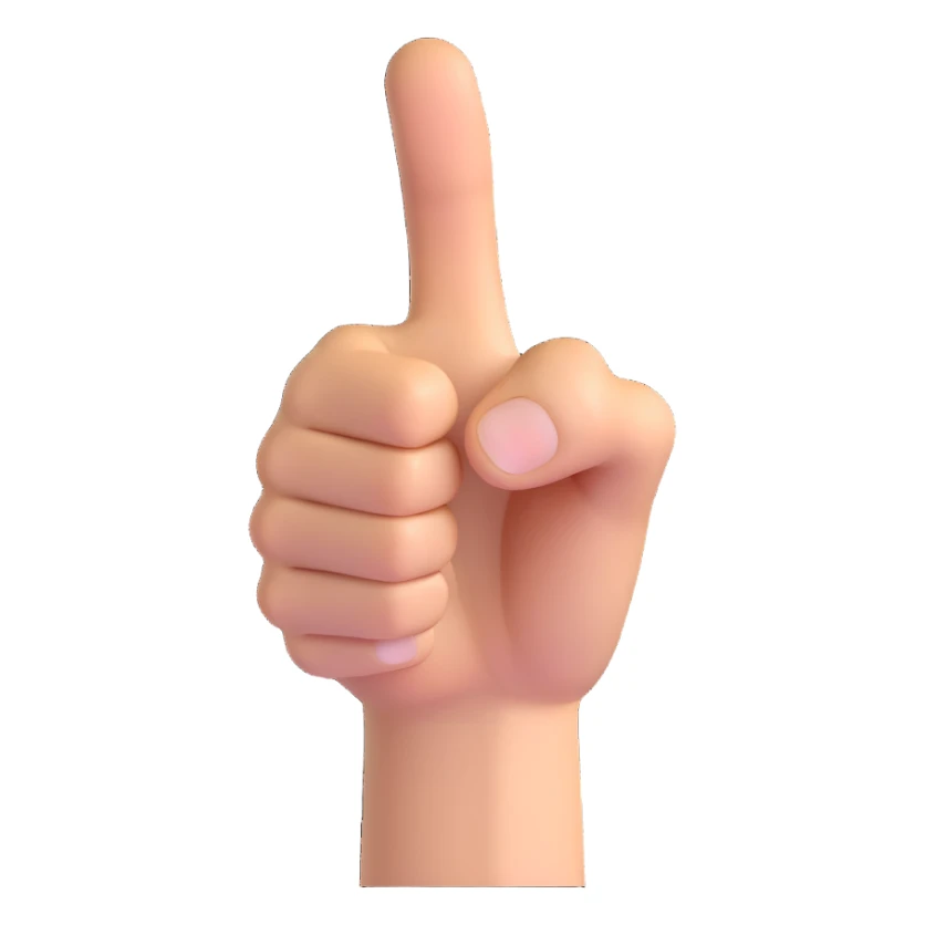 thumbs up hand 3D emoji sticker