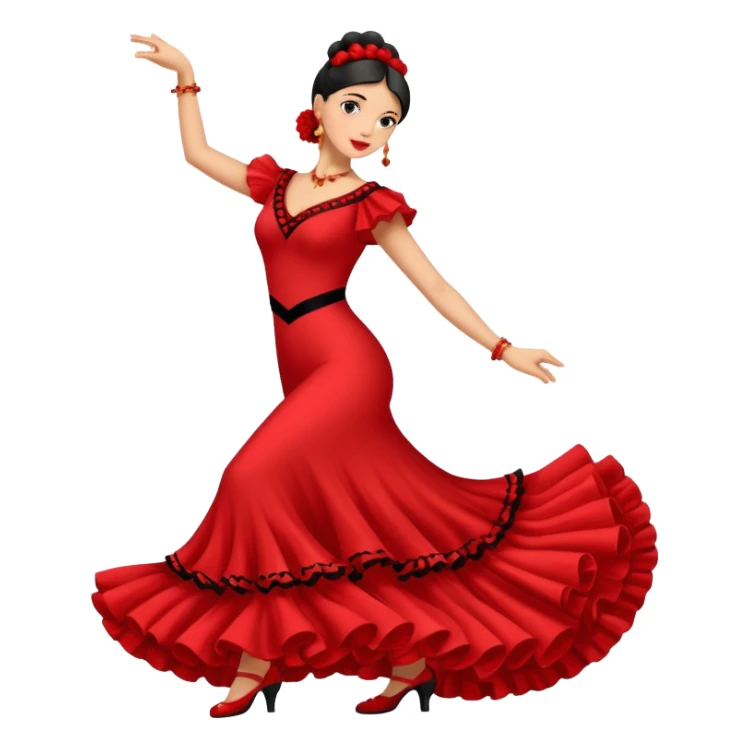 Flamenco dancer steps sticker