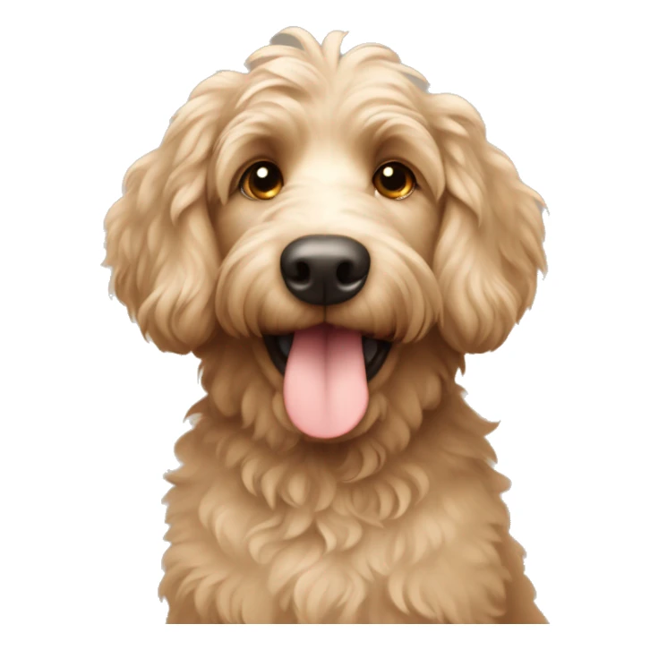 Aussie Doodle Dog Tan color sticker