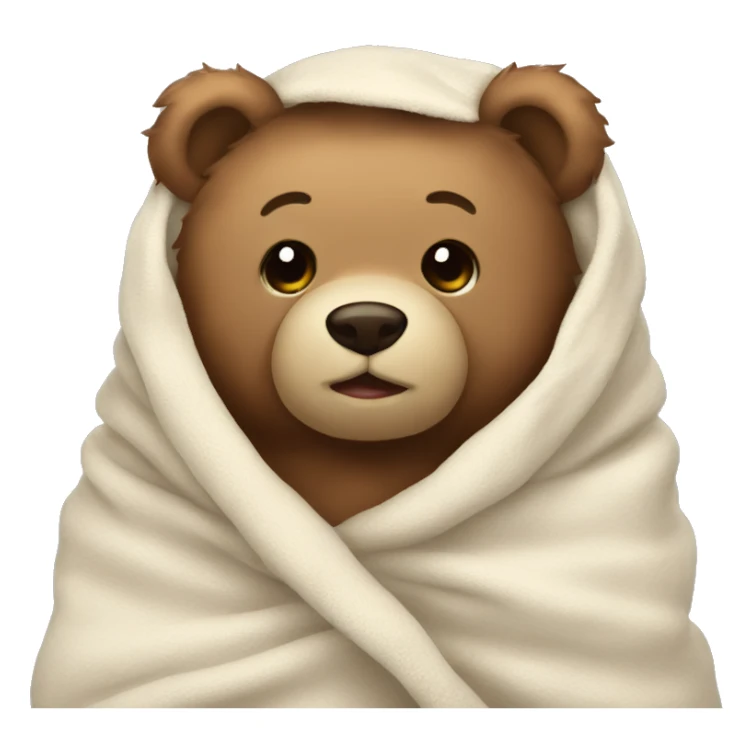 teddy bear cozy in blanket sticker