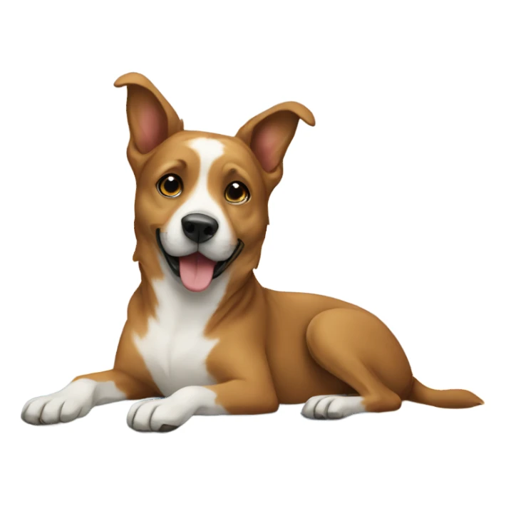 Dog on a bed sticker