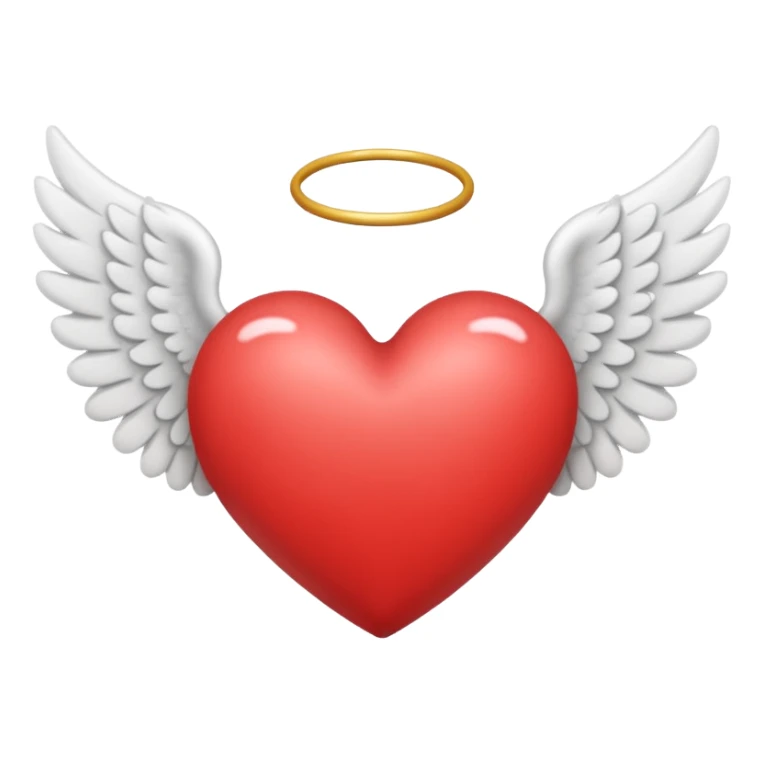 heart with angel wings sticker