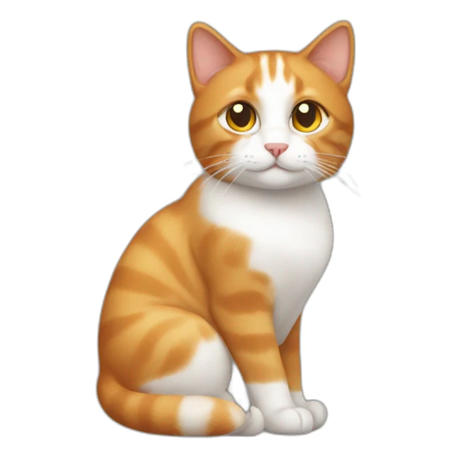 white and ginger cat sticker