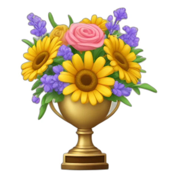Bouquet de fleurs dans un trophée sticker