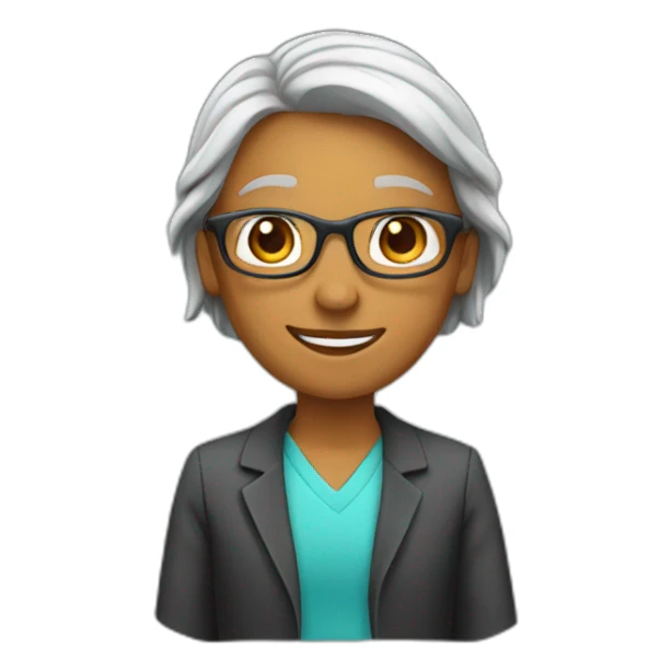 Teacher with confidence sticker