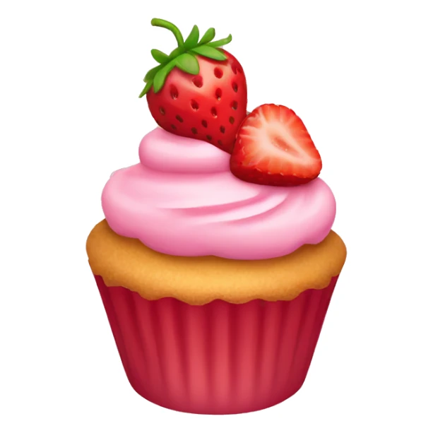 Strawberry cupcake sticker