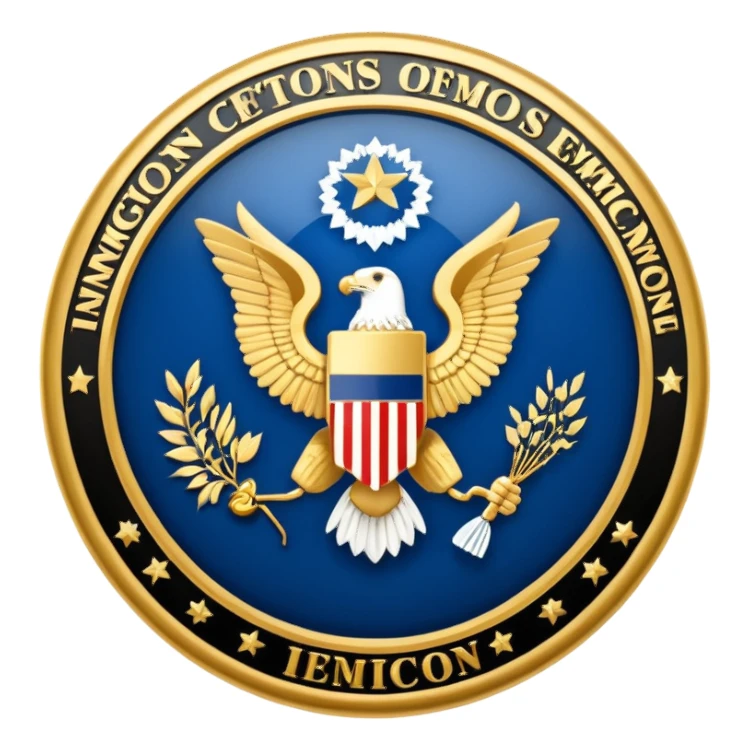 Immigration custom enforcement logo sticker