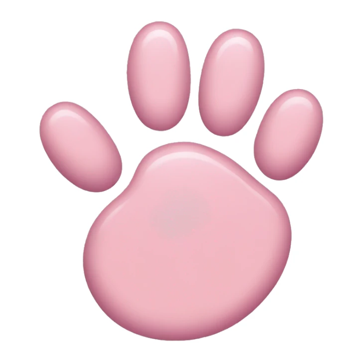 Pink cat's paw sticker