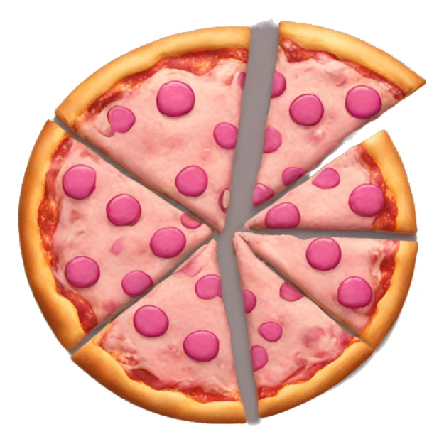 Pink pizza sticker