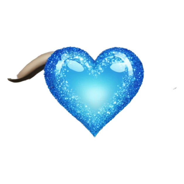 Blue sparkling heart  sticker