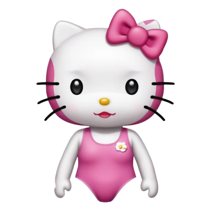 Hello kitty at the beach  sticker