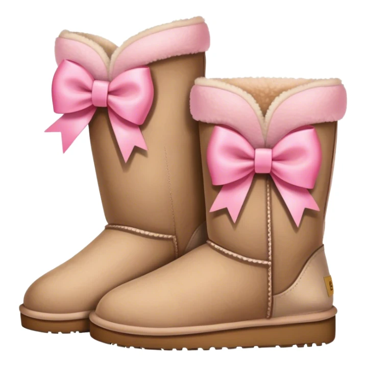 Uggs with a pink bow sticker