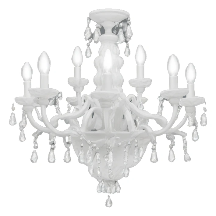 Chandelier white vintage sticker