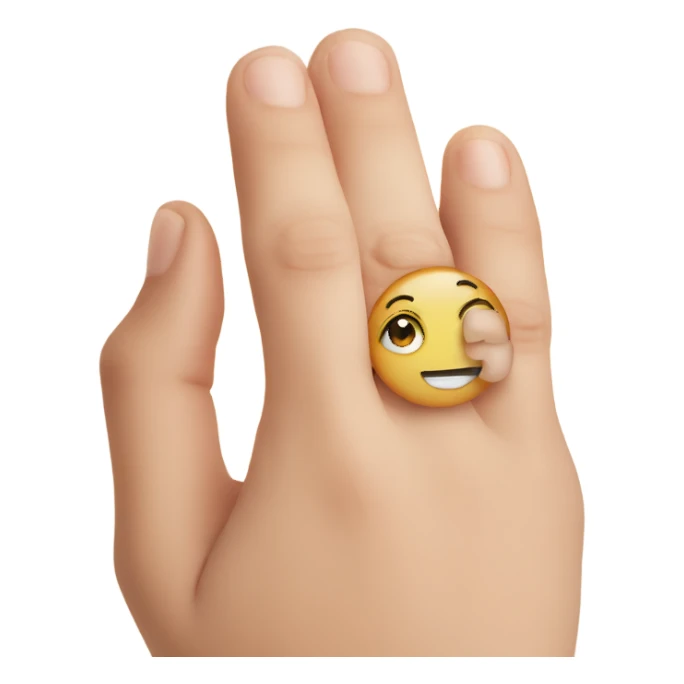 Face on finger sticker