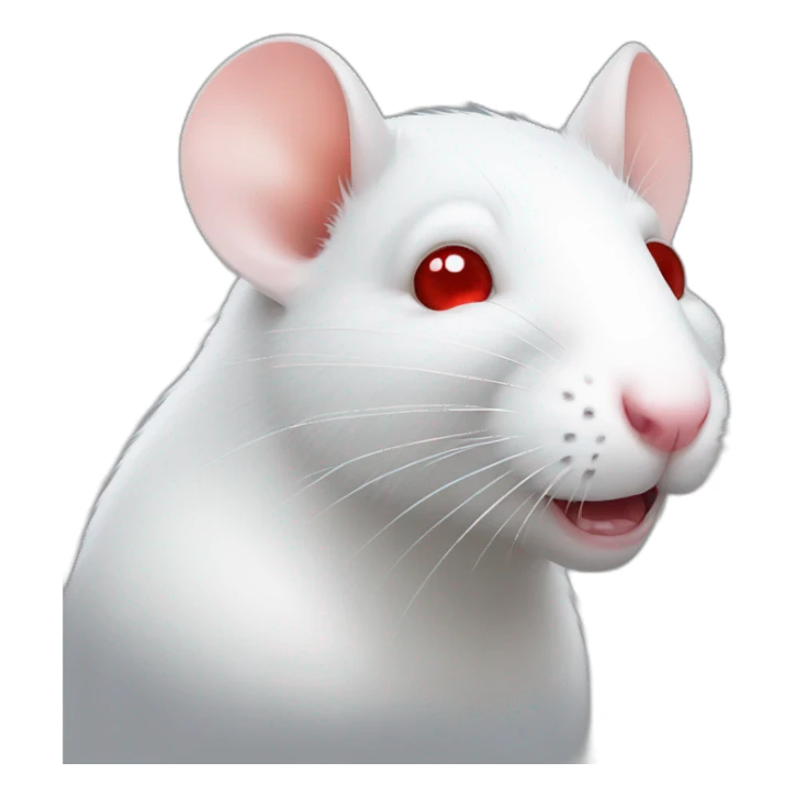 white rat red eye sticker