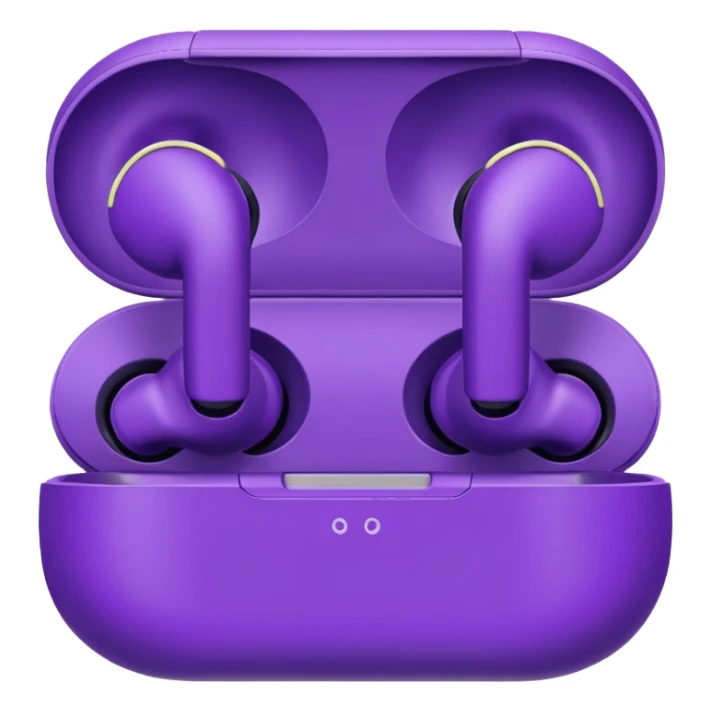 purple wired earbuds sticker