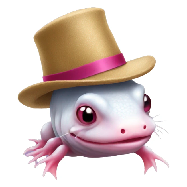 axolotl with a hat sticker
