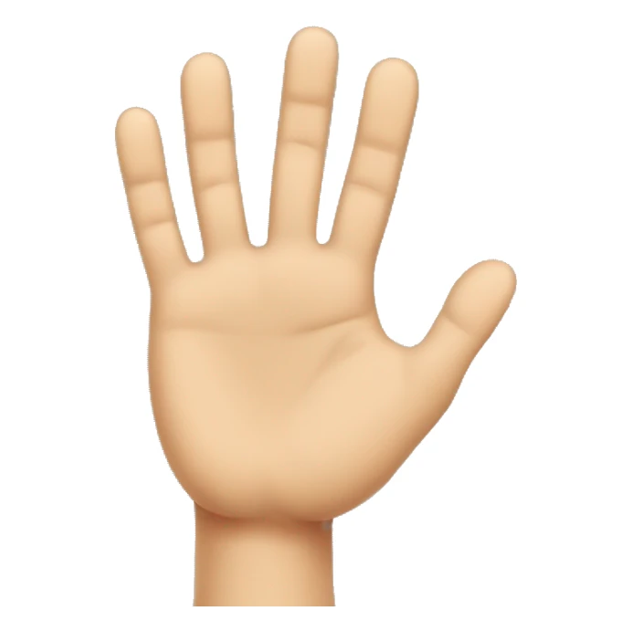 Hand with 4 finger up sticker