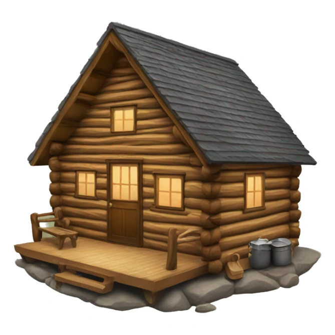 Cabin in Utah and music sticker