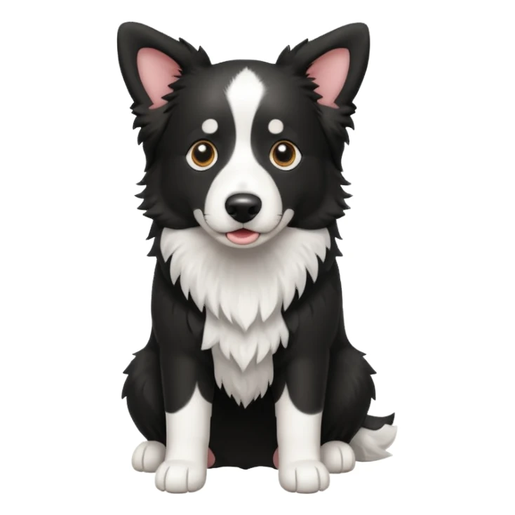 a full body of cute border collie sticker